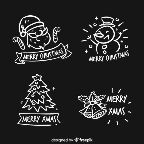 Festive Stickers (4 in X 3 in)