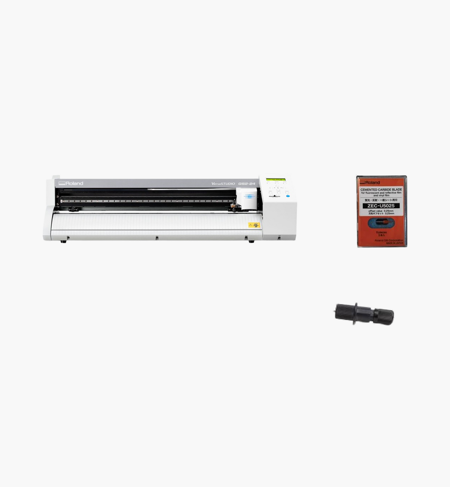 Small Format Design Cutter - GS2-24( 24” width) + Cutting Blade(ZEC-U5025) + Blade Holder Bundle(Black)
