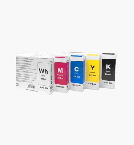 S-PG-220-CMYKWH Pigment DTF Ink set 220 cc CMYK+Wh