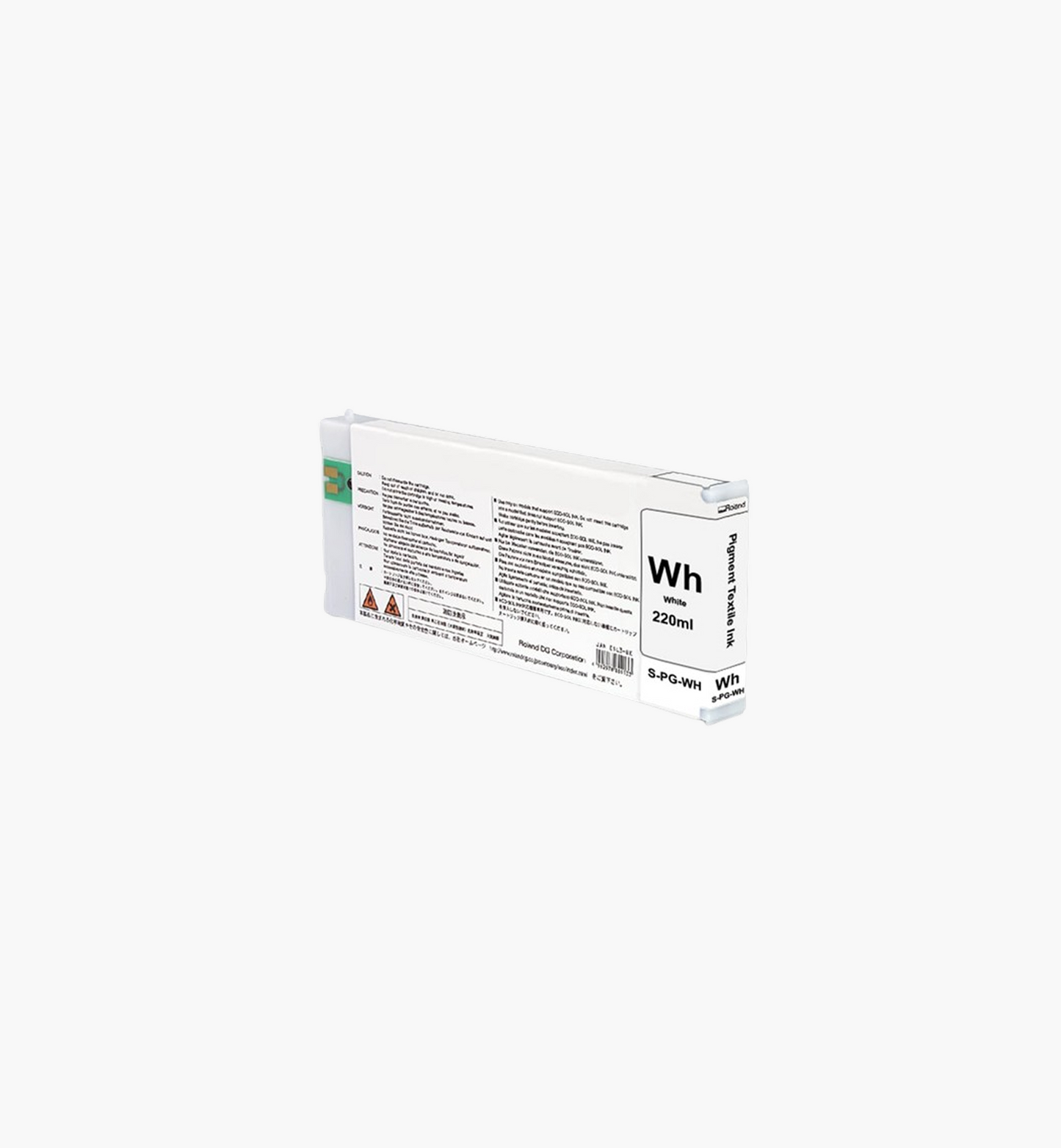S-PG-WH White Pigment DTF Ink, 220cc Cartridge