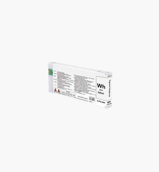 S-PG-WH White Pigment DTF Ink, 220cc Cartridge