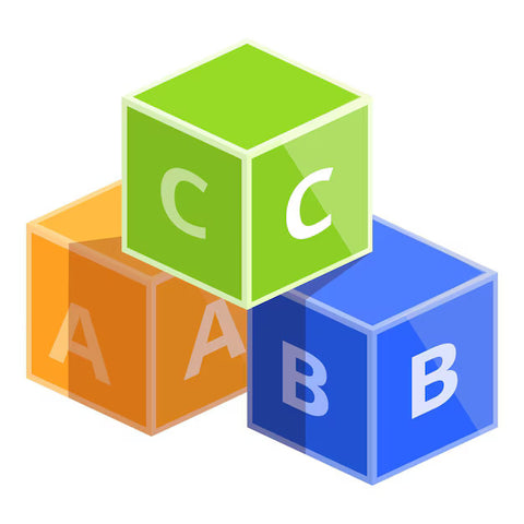 Wooden Block Toys - 20 Blocks Set(1 inch cube)